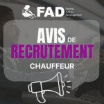 Avis de recrutement Chauffeur – ONG FAD